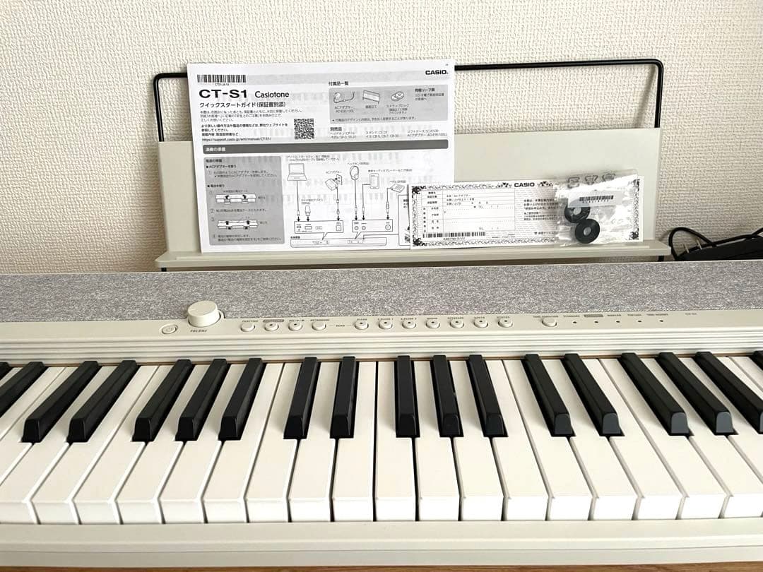 美品】CASIO 電子ピアノ CT-S1 WE キーボード