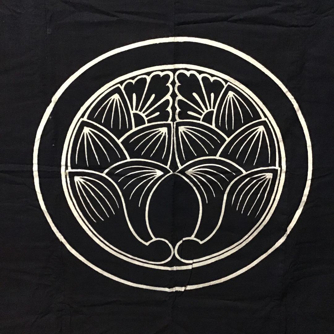 古布藍染め木綿布団表地、４１０