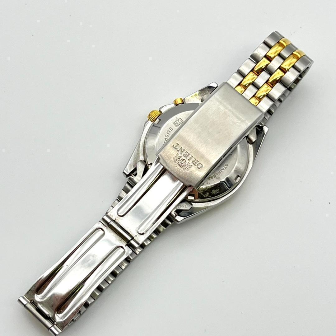 良品 オリエント スリースター 21石 腕時計 自動巻き デイデイト ゴールド