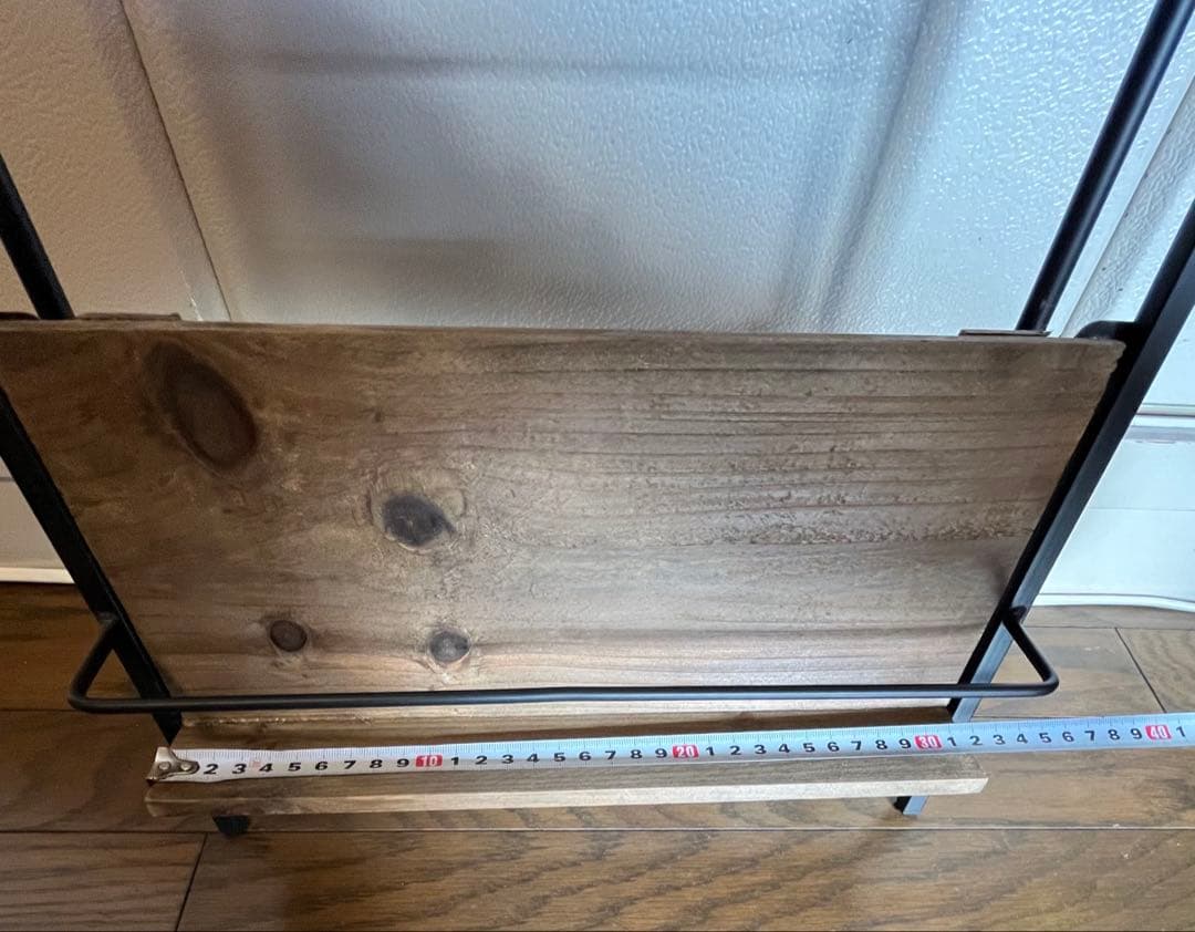 salut! サリュ アイアンウッド マガジンスタンド 4段 本棚 折りたたみ