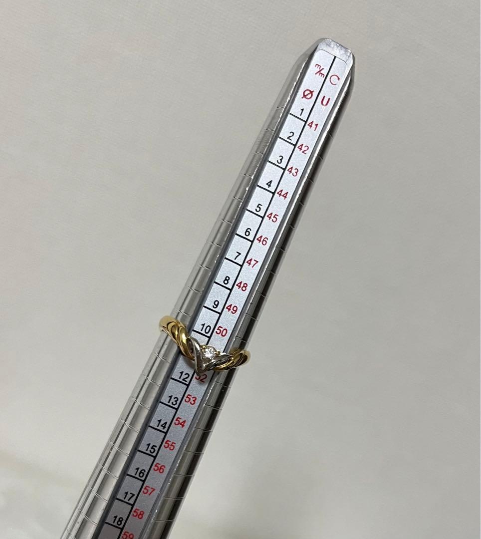 18金　プラチナ Pt900 ダイヤモンドファッションリング