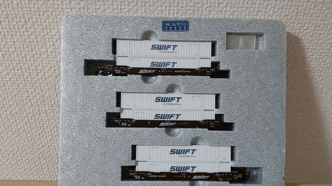 KATO製ダブルスタックカー 3両セット　アメリカ型貨車