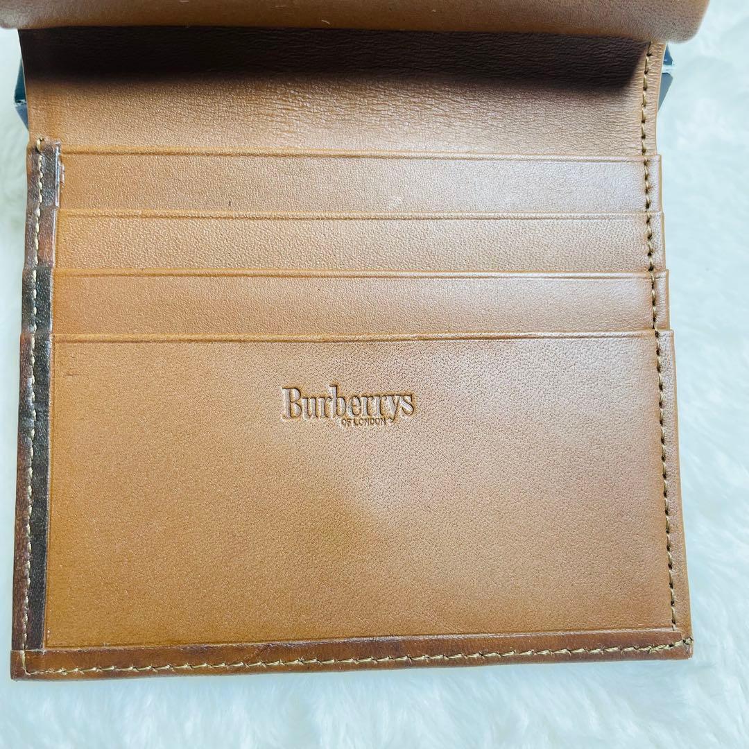 新品未使用 箱付 正規品 BURBERRY 折り財布がま口財布 ノバチェック