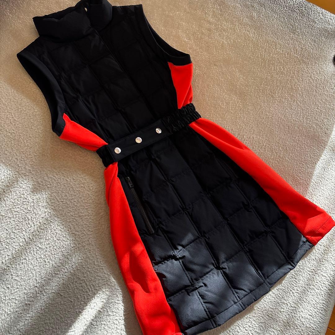 りっちゃん様ノエルレウシール　中綿ダウンフェザー　ワンピース　黒オレンジ　未使用