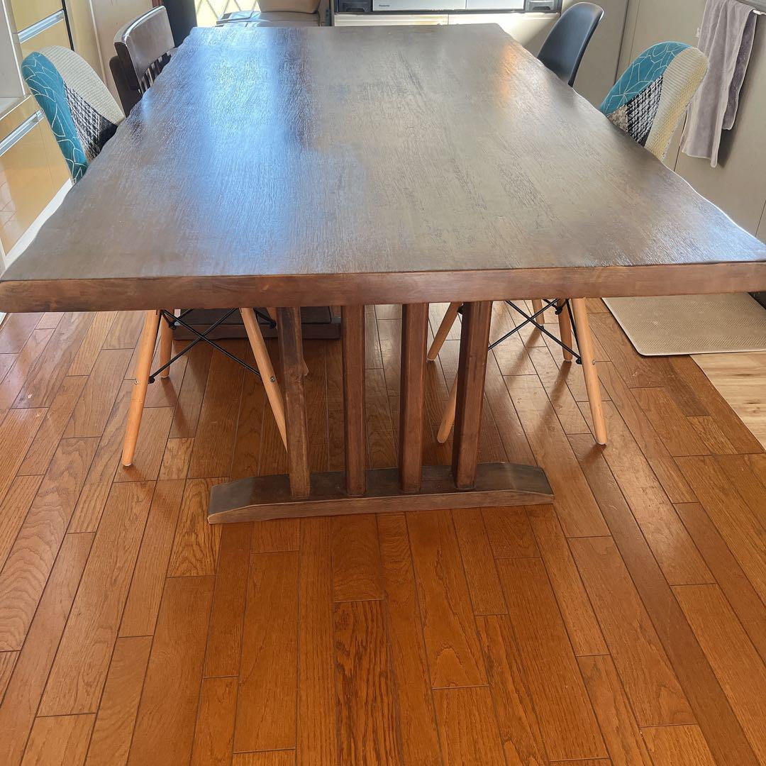 美品】ナチュラルウッド ダイニングテーブル 幅190cm 6人~8人