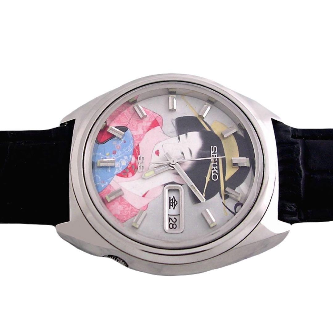 OH済SEIKOセイコー５アクタス SS 浮世絵文字盤 伊藤深水 三千歳