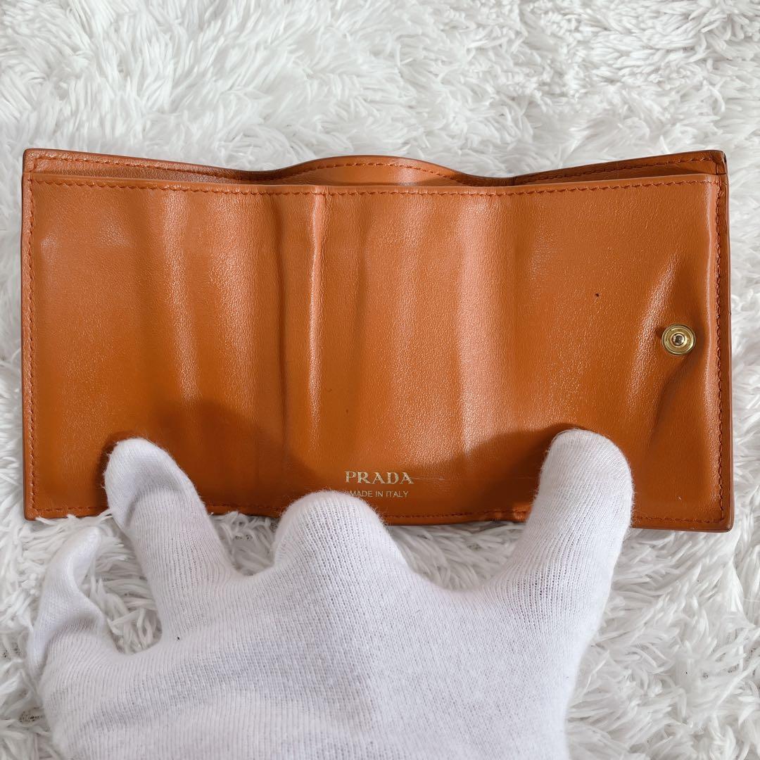 付属品✨FRID 付　プラダ　ヴィッテロムーブ　折り財布 1MH021 オレンジ