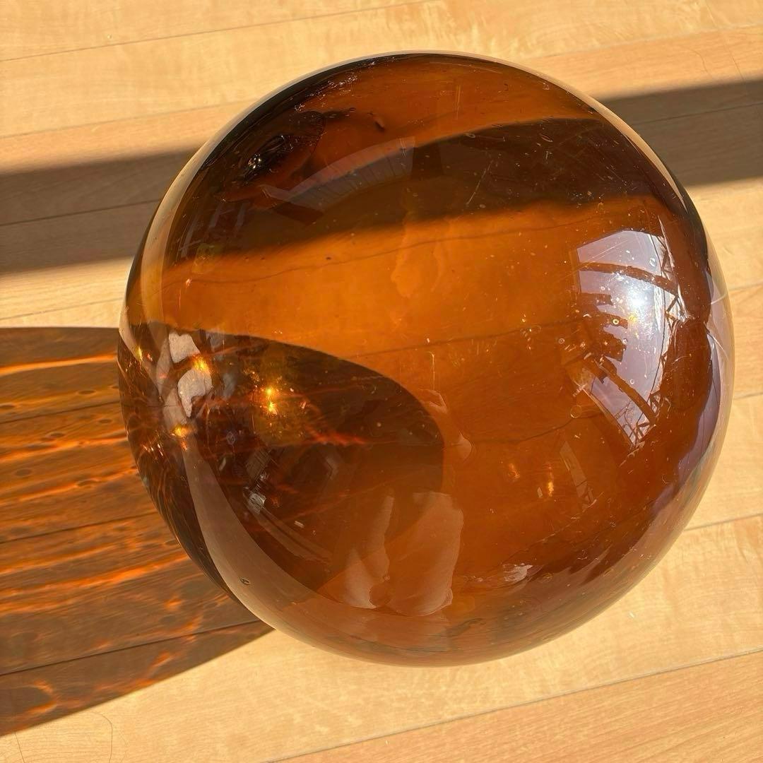 琥珀色 （アンバー）ガラス浮き玉 漁具 - メルカリ