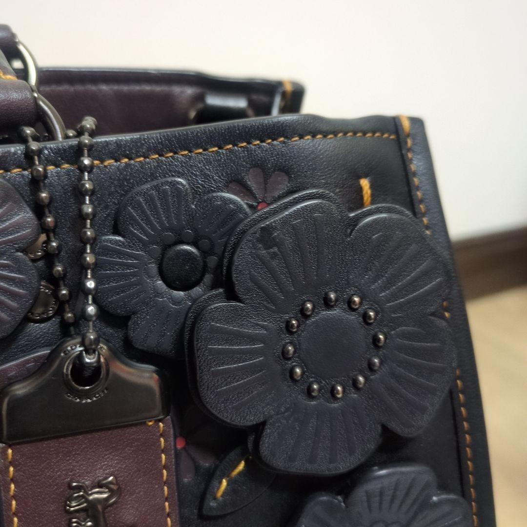 COACH　コーチ　ローグ ティーローズ　バッグ　花