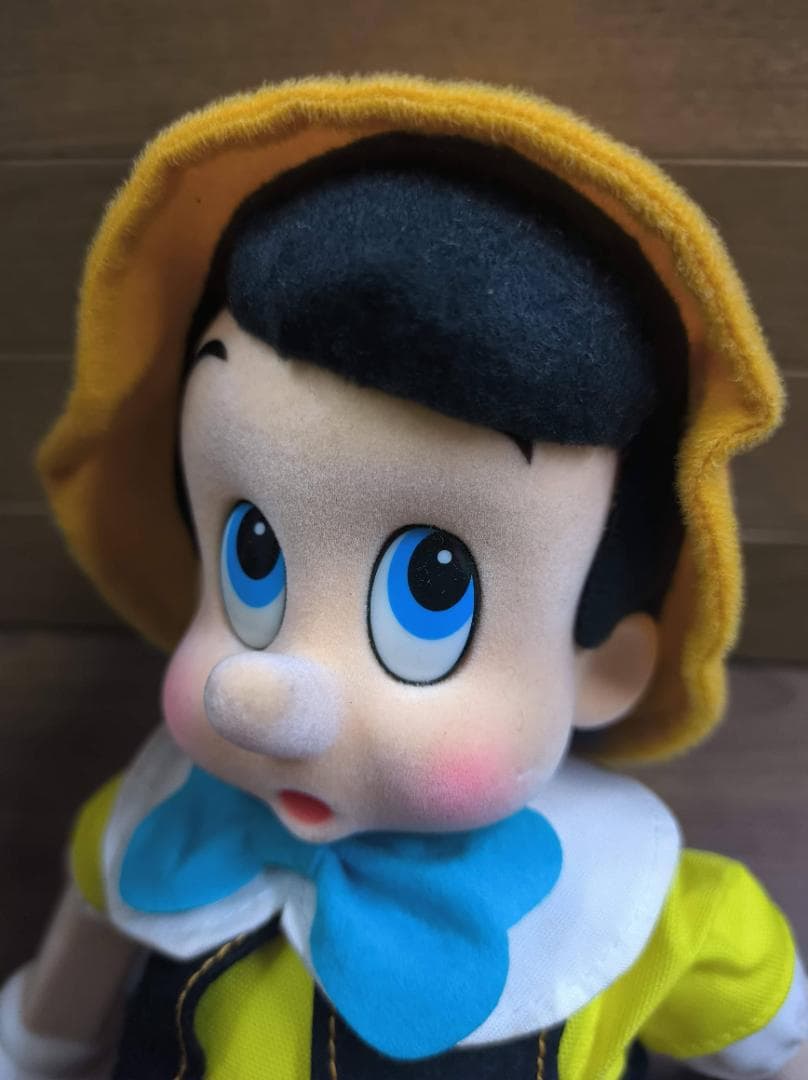 レトロ・紙タグ付 ディズニー ピノキオ オルゴール人形 [星に願いを] 日本製