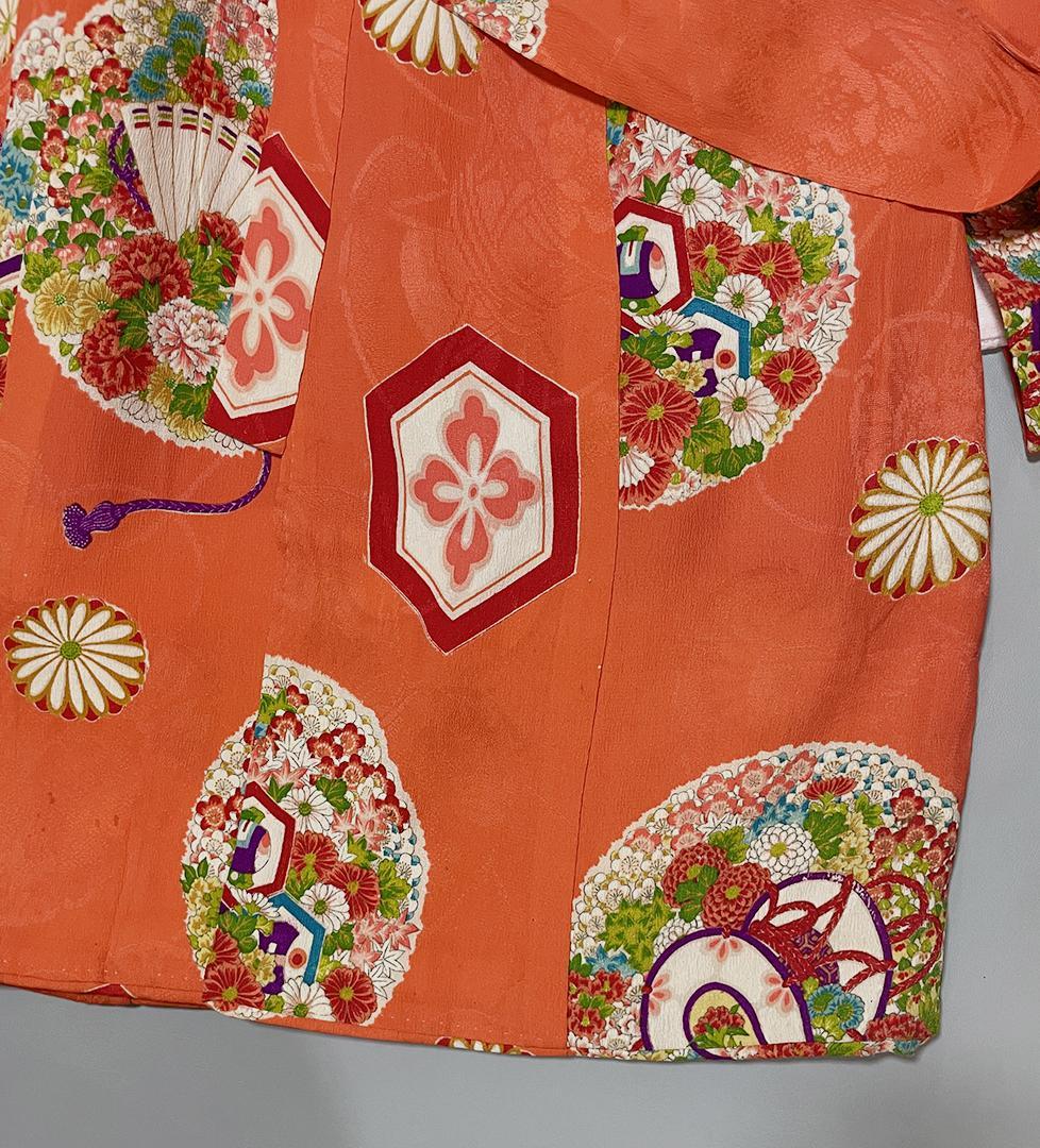 七五三 3歳 女の子 子供 アンティーク 着物 正絹 被布 セット