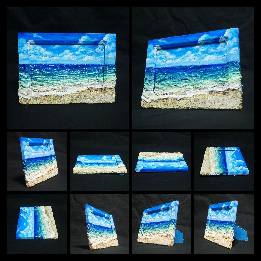 油絵 油彩 油彩画 絵 絵画 【夏の海】ミニ絵画
