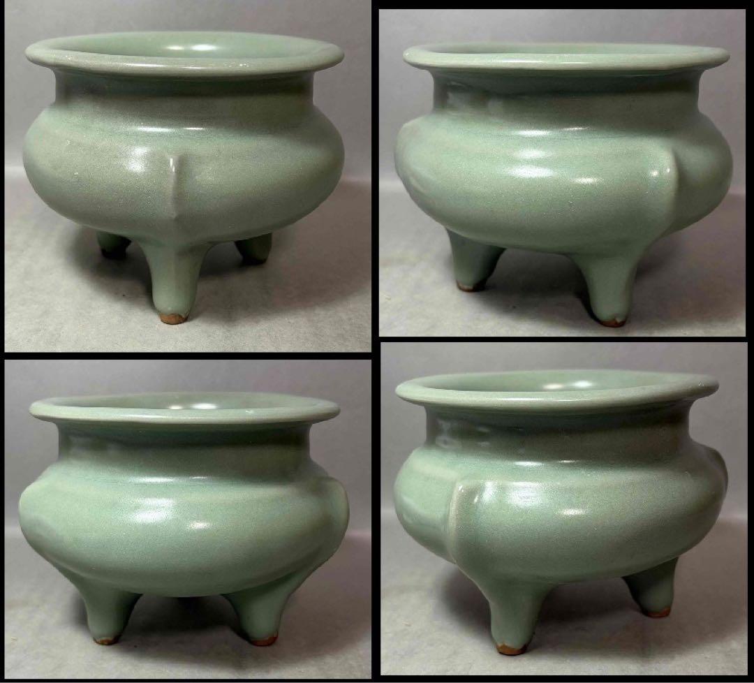 中国 青磁三つ足炉 f2251126