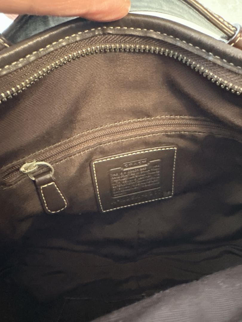 美品 COACH コーチ ワンショルダー バッグ シグネチャー ブラウン系