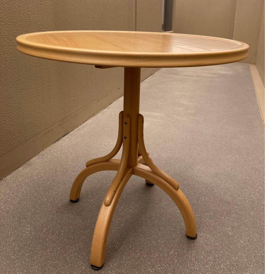 IDC大塚家具　秋田木工　ラウンド　カフェテーブル　ダイニングテーブル　曲木