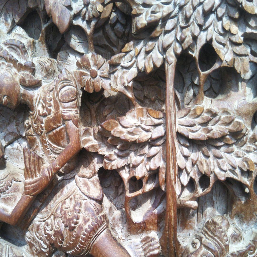 ☆大型60cm☆目立つ☆インドネシア伝統彫り物☆手掘り工芸品