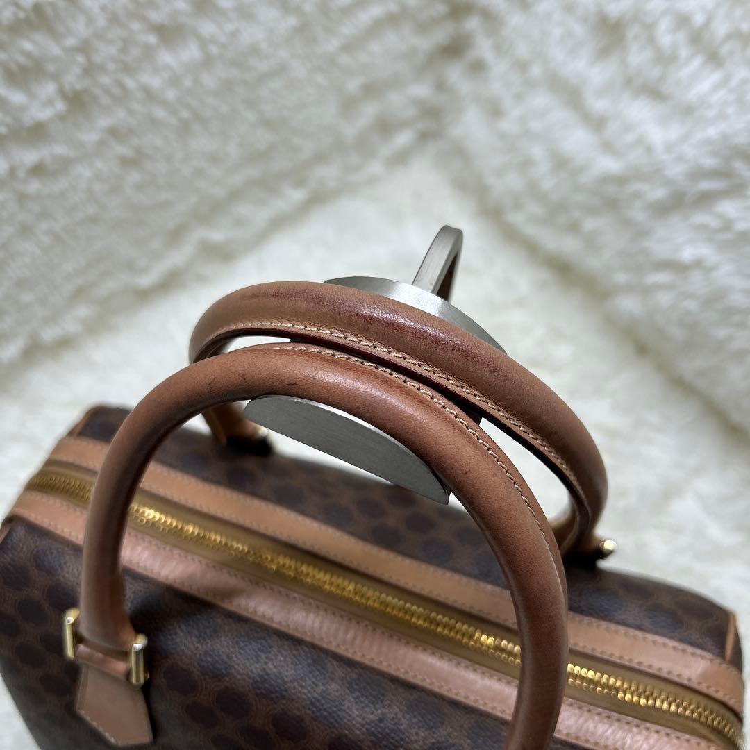 セリーヌ /CELINE/ミニ ボストンバッグ/マカダム柄 /ブラウン/M13