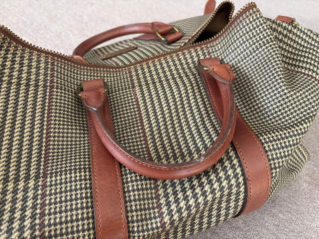 ラルフローレン ボストンバック 2way チェック 千鳥格子 ショルダー