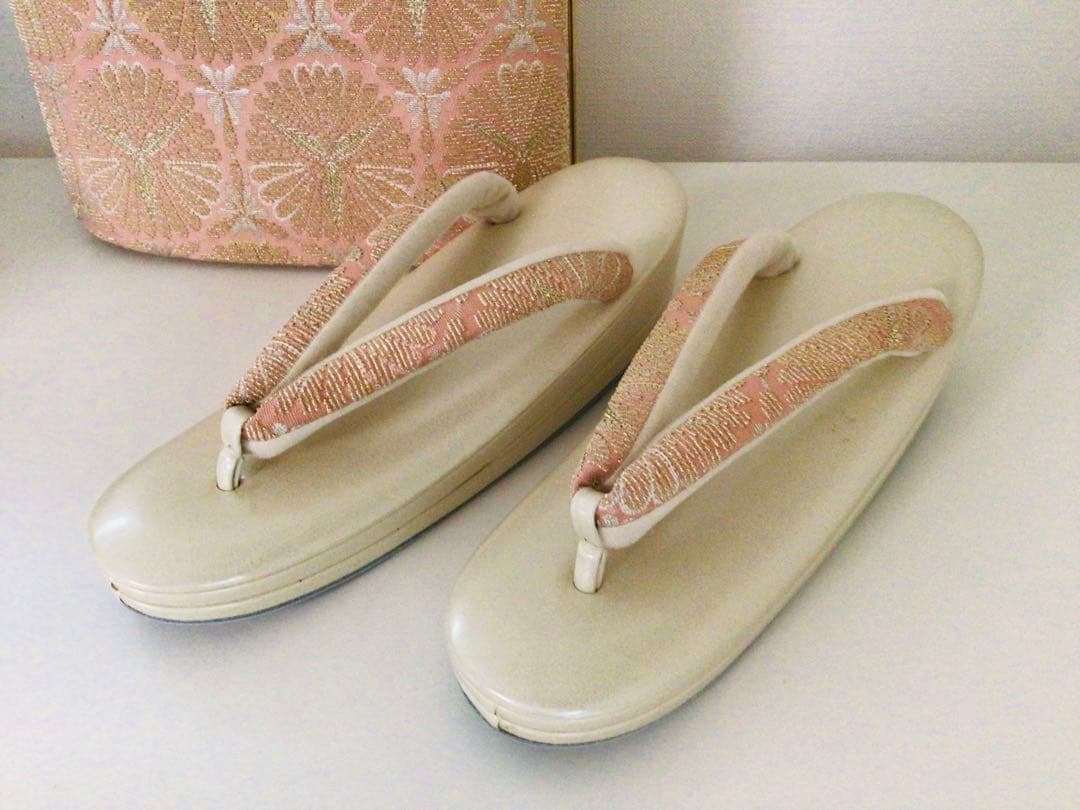 京都和装小物 成人式 西陣 特選最高級 バッグと3枚芯草履セット L寸 未使用品