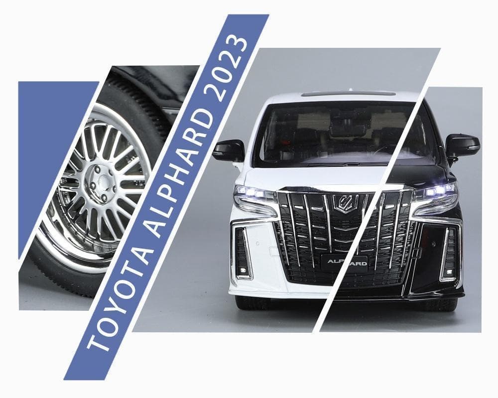 1/18 トヨタ アルファード 全開閉 ホワイト ライト 海外 ライセンス品