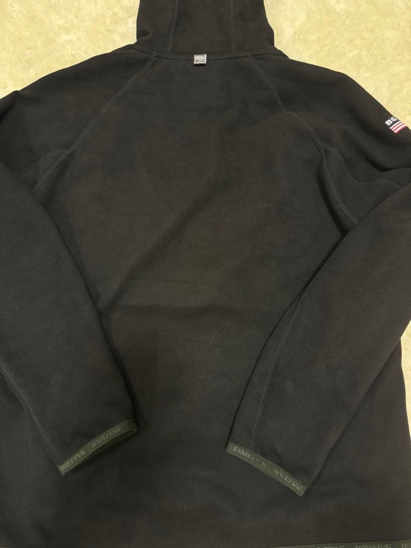 BRIEFING ブラック フード付きトレーナー　サイズM