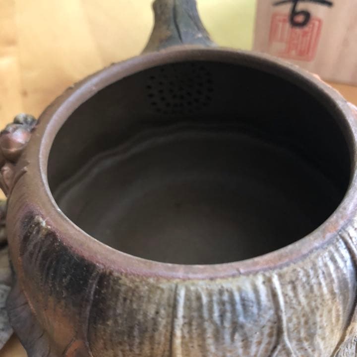 備前焼 小西陶古 小西陶蔵 蓮とカニとカエル 宝瓶