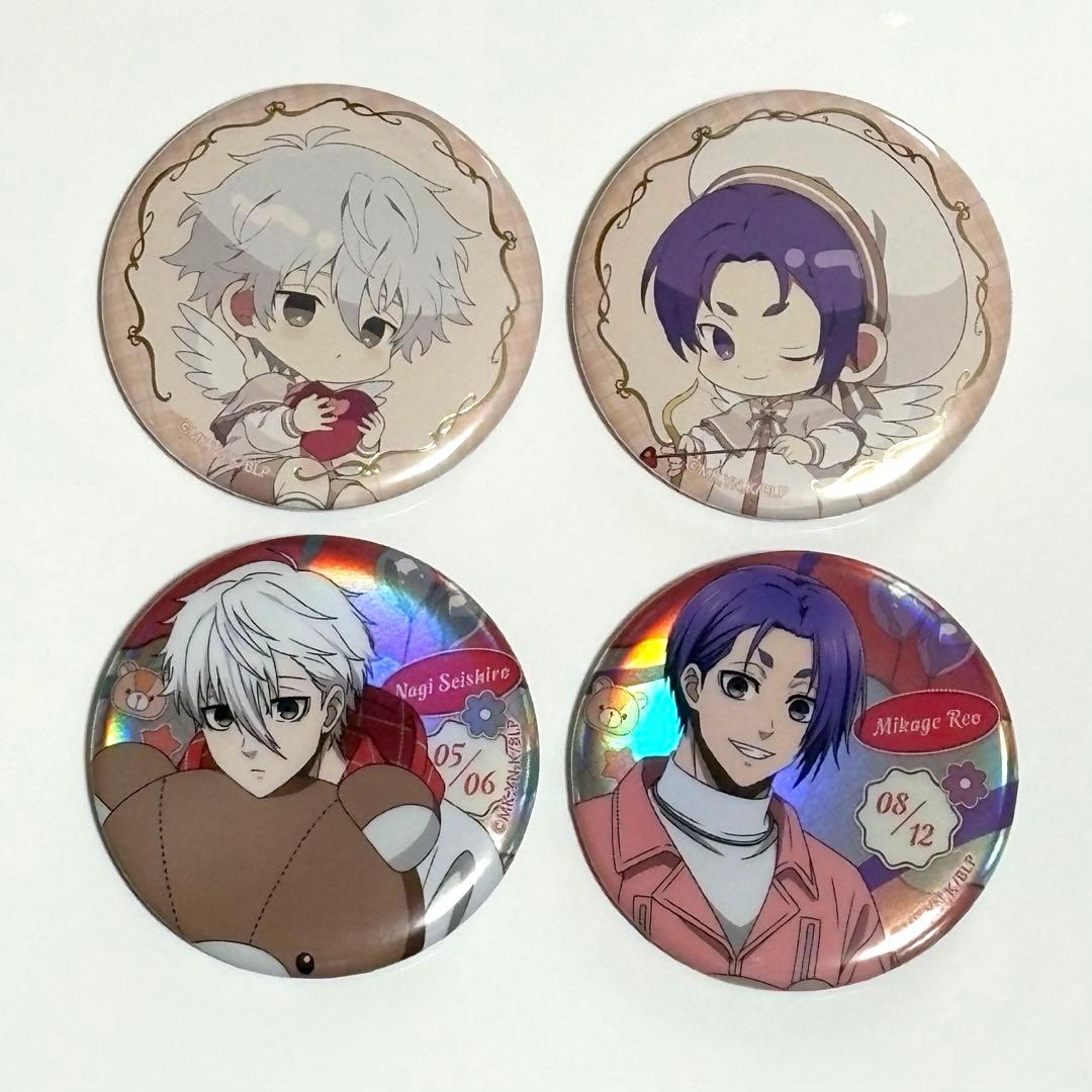 ブルーロック バレンタイン 箔押し ホログラム 缶バッジ 凪、玲王