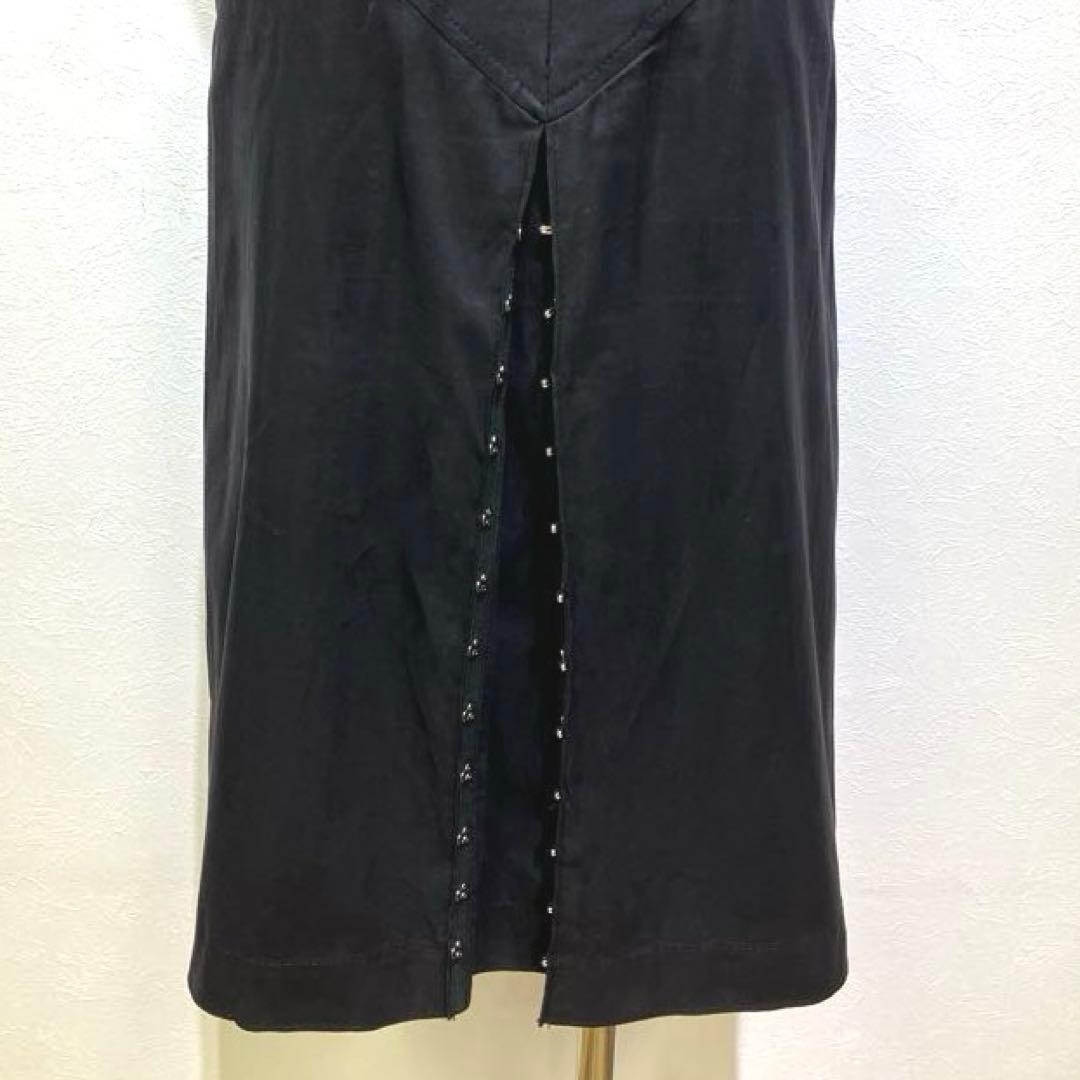 MIU MIU 黒 タイト フレアスカート ミモレ丈　前後ホック　イタリア製