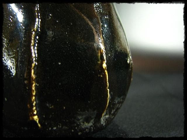 石井隆寛 黒釉 ぐい呑 師 隠崎隆一 茶道具 酒器   c652