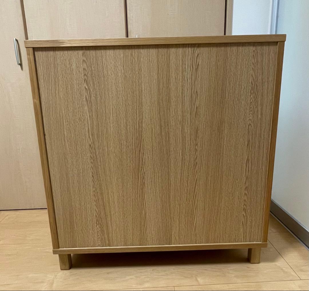 11/22(土)まで特別値引】無印良品 脚付き木製キャビネットガラス扉