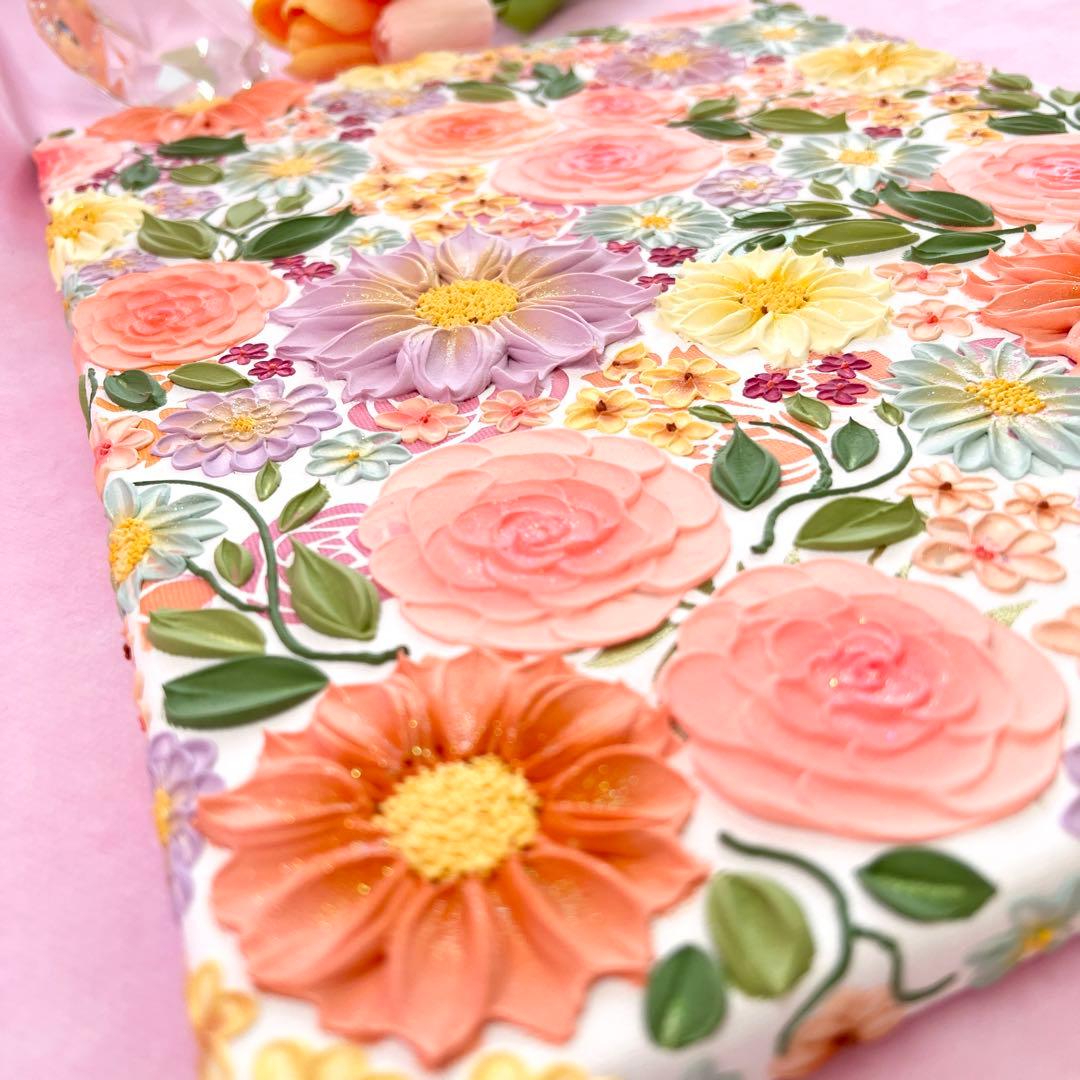 テクスチャーアート フラワーアート ボタニカル インテリア 花絵 花柄