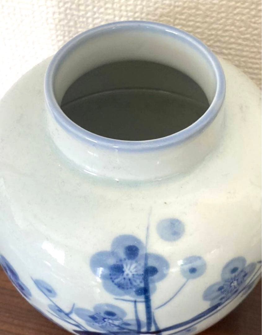 中国美術 手絵青花 梅花花瓶 壺 清代民国骨董 唐物 中国古玩