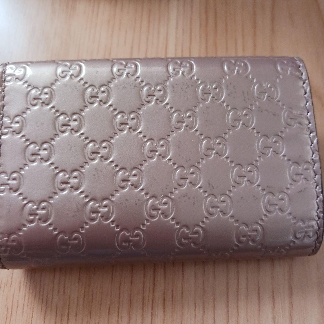 Gucci GGパターン ピンクレザーキーケース
