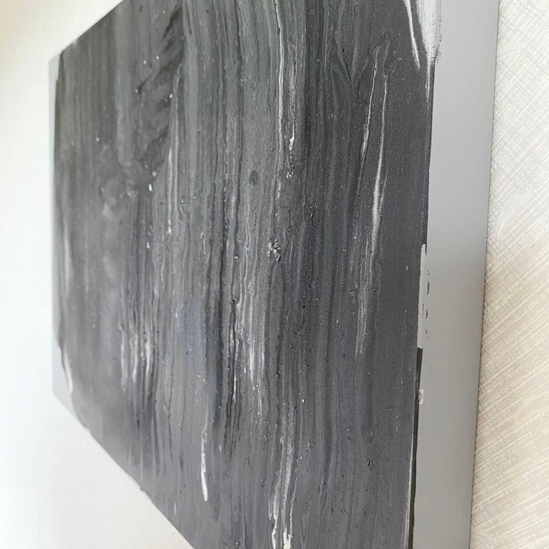 【フロイドアート ポーリングアート 絵】 インテリア 美術 アクリル グレー白黒