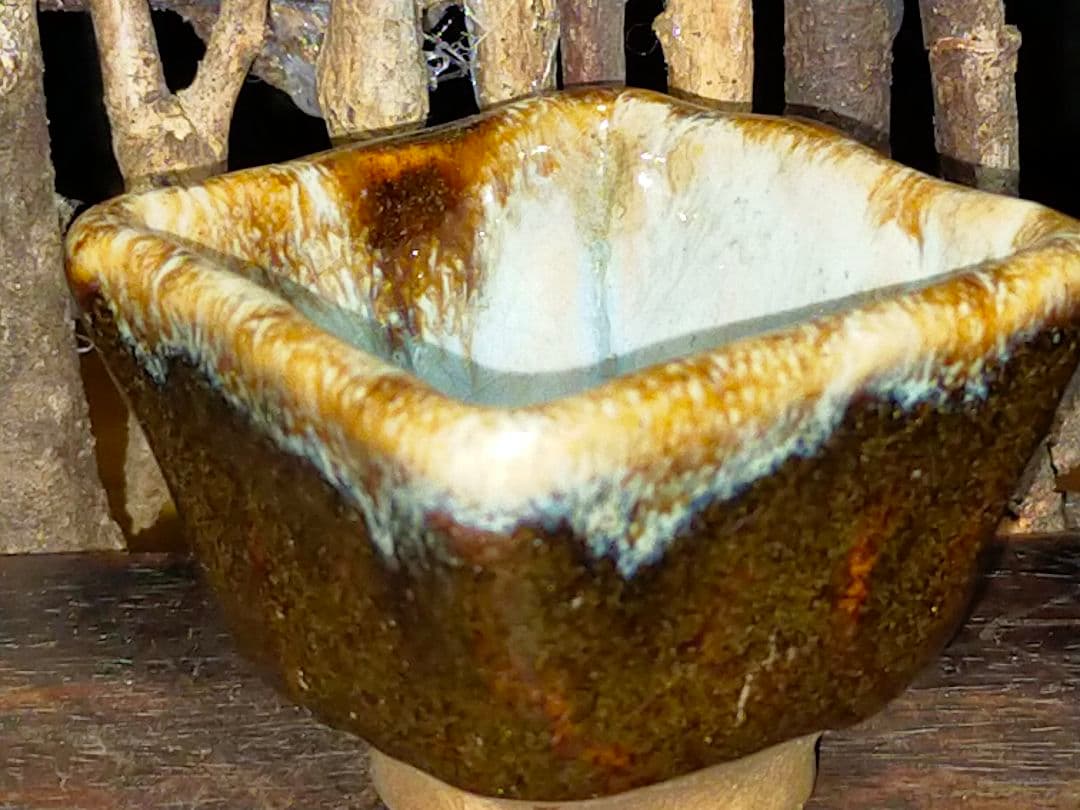 ♥古唐津　四方　ぐい呑み　ぐい飲み　唐津　骨董　古玩