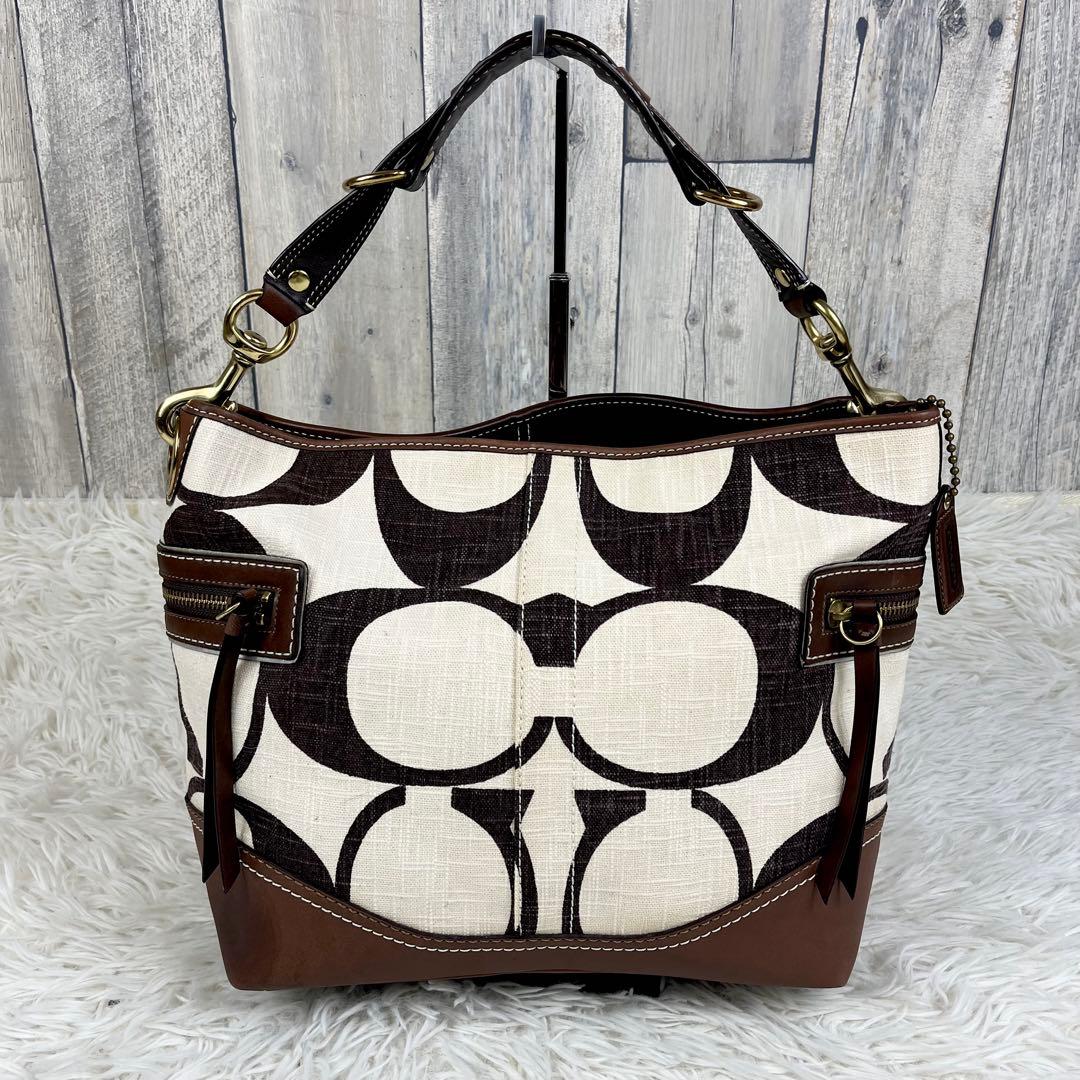 【希少】COACH キャンバス×レザー ワンショルダーバッグ レガシー