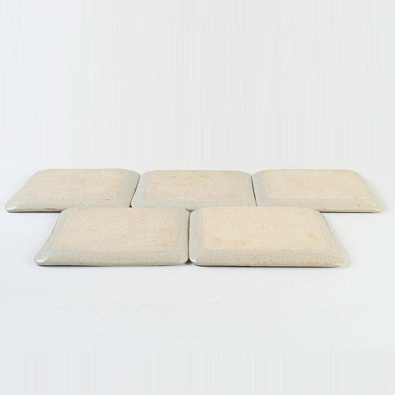 茶道具 幸兵衛窯 絵変四方皿 銘々皿 五客 共箱 N 9386