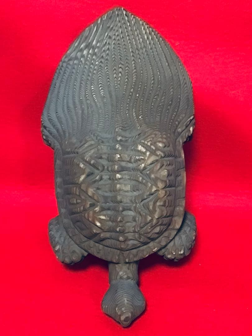 ◉逸品◉数寄屋造りの名棟梁〓平田雅哉◉一刀彫・木彫〓亀・千寿亀・蓑