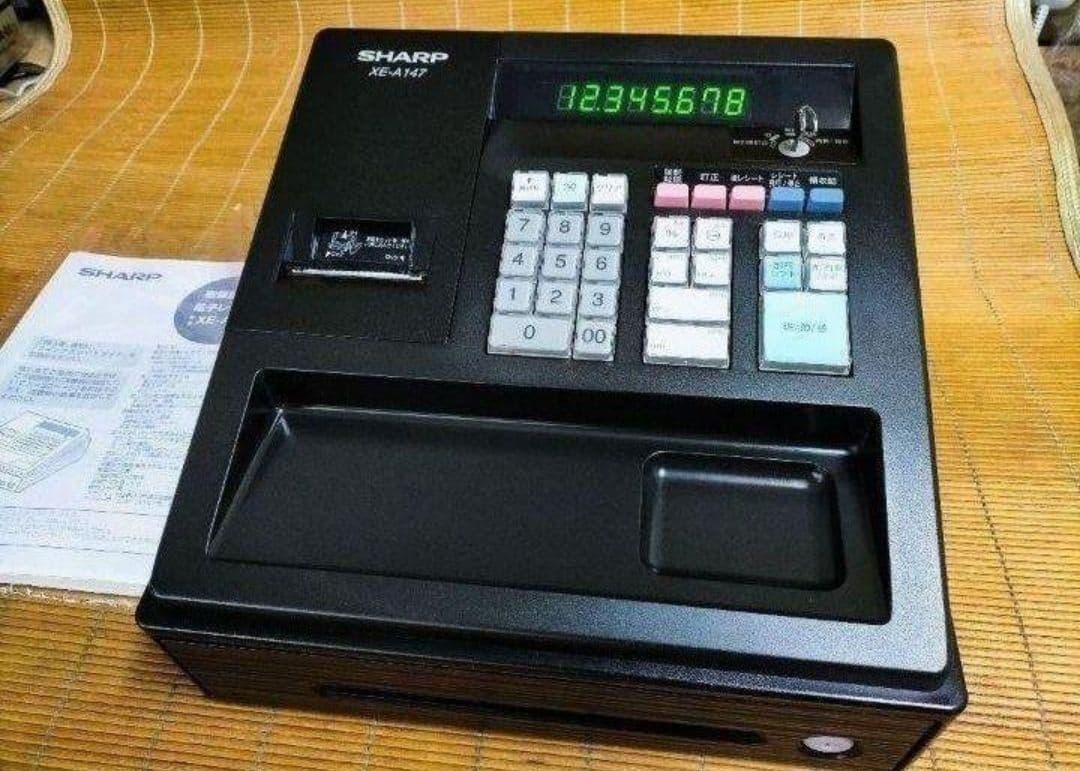 シャープレジスター XE-A147 PC連携売上管理フル設定無料 307006