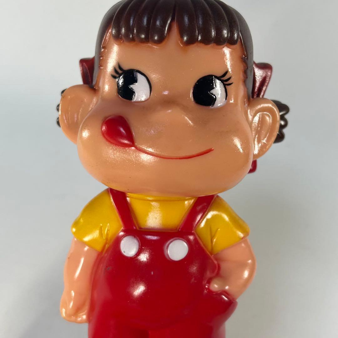 不二家　ペコちゃん　ソフビ貯金箱　レトロ