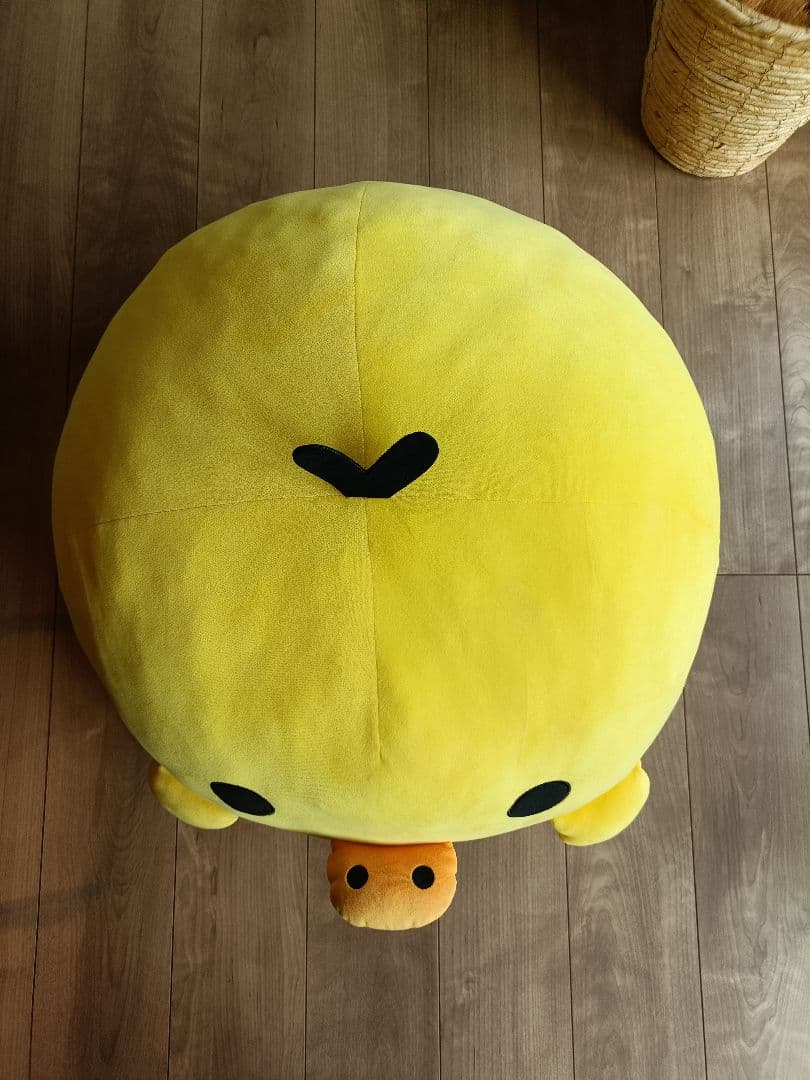 キイロイトリ　特大まんまるもちもちぬいぐるみ　サンエックス