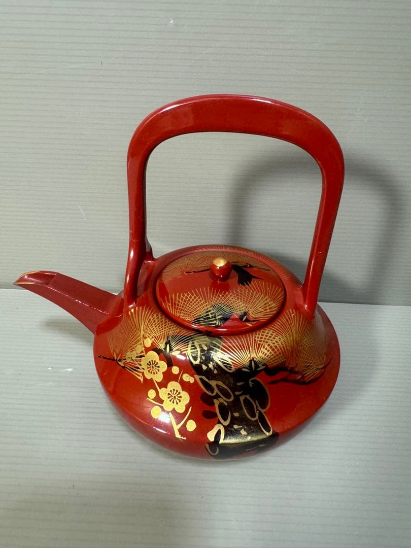 2294 お屠蘇 セット 一式 洗朱 四ツ揃 変り松 クリ足 松台 松竹梅