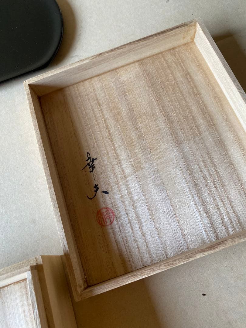 輪島塗　半月皿　長井幸夫　5枚　銘皿　菓子皿　茶道具