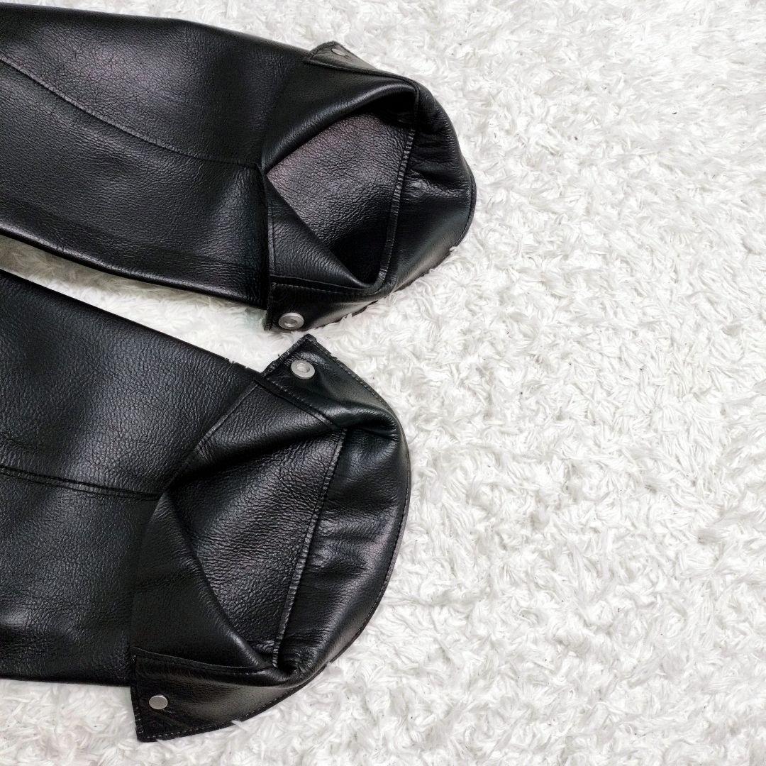 ZARA ザラ レザージャケット 大きいサイズ ジップ ライダース 短丈