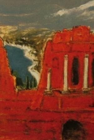 三岸節子、「タオルミナのテアトルより」、厳選、希少画集・額装画、人気作品