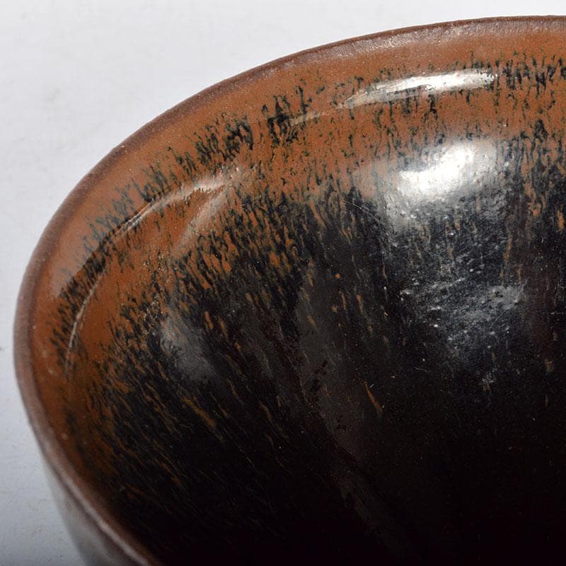 中国 南宋 建窯 兎毫盞 禾目天目茶碗 M R4465