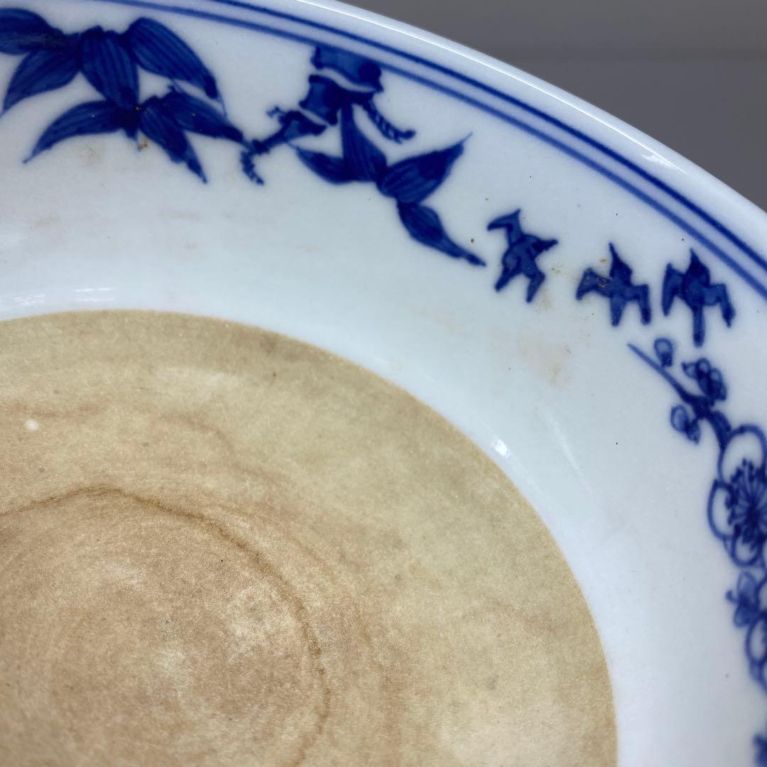 宮川香山 上手染付 山水ねじり文 茶碗 トヒル 東さ7-0330☆2F