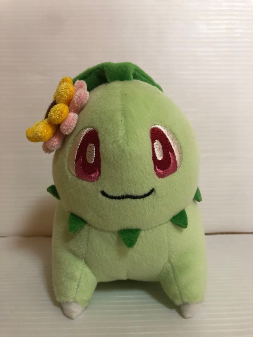 美品　ピカチュウ チコリータ とりかえっこぬいぐるみ ポケモンセンター