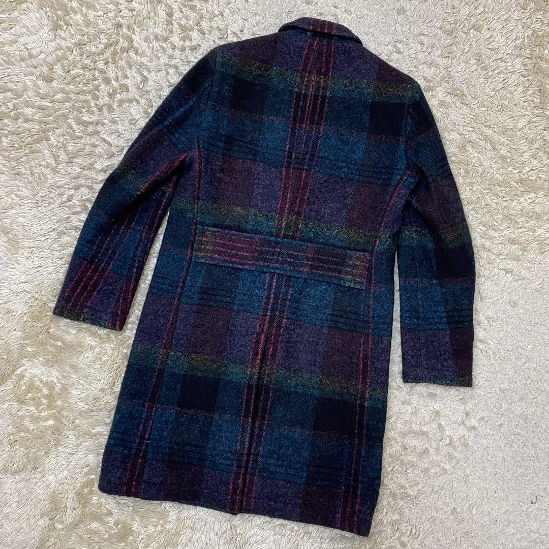 ポールスミス チェスターコート チェック柄 ネイビー系 M - メルカリ