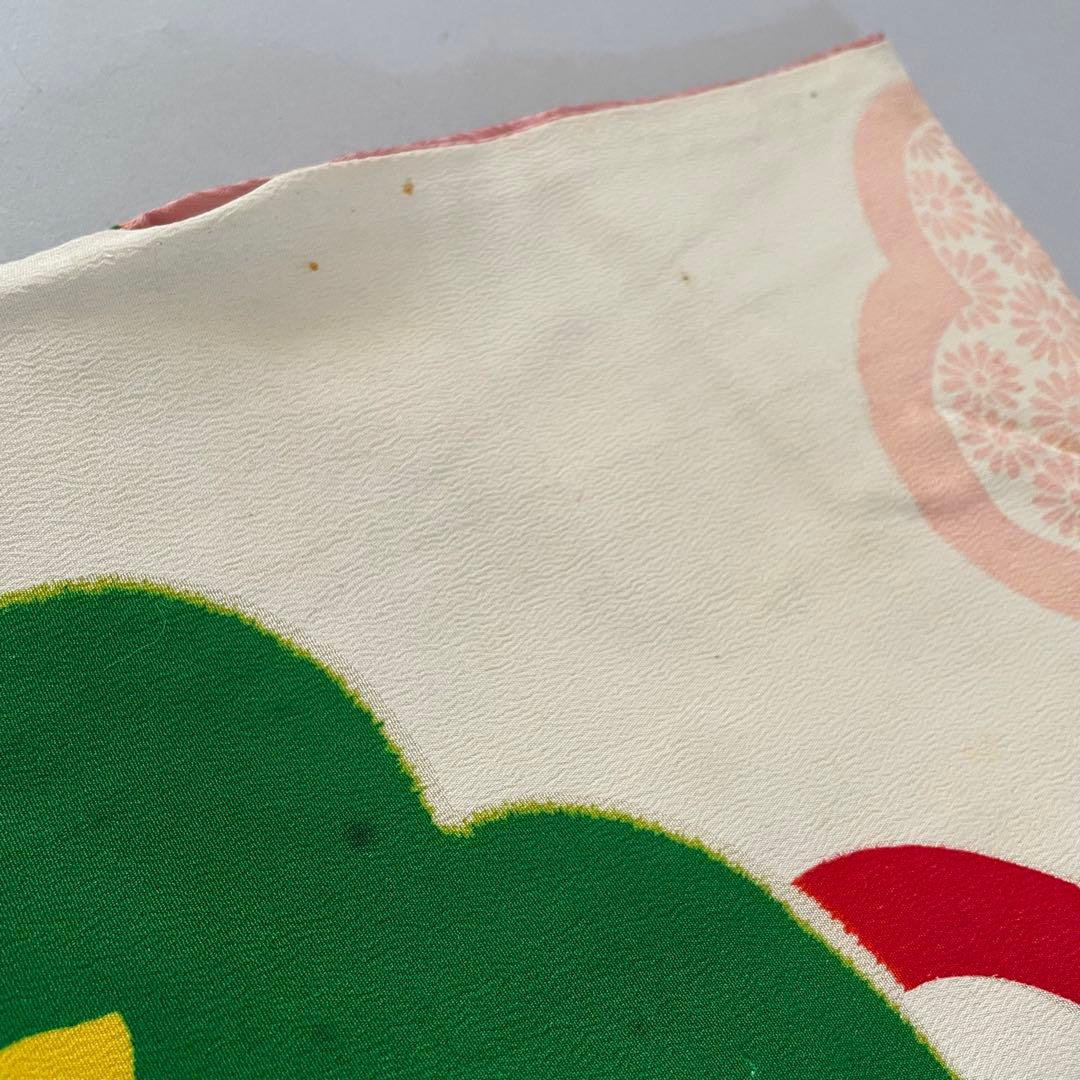 七五三　小さめ7歳さん〜6歳　アンティークお着物セット　半幅帯コーデ